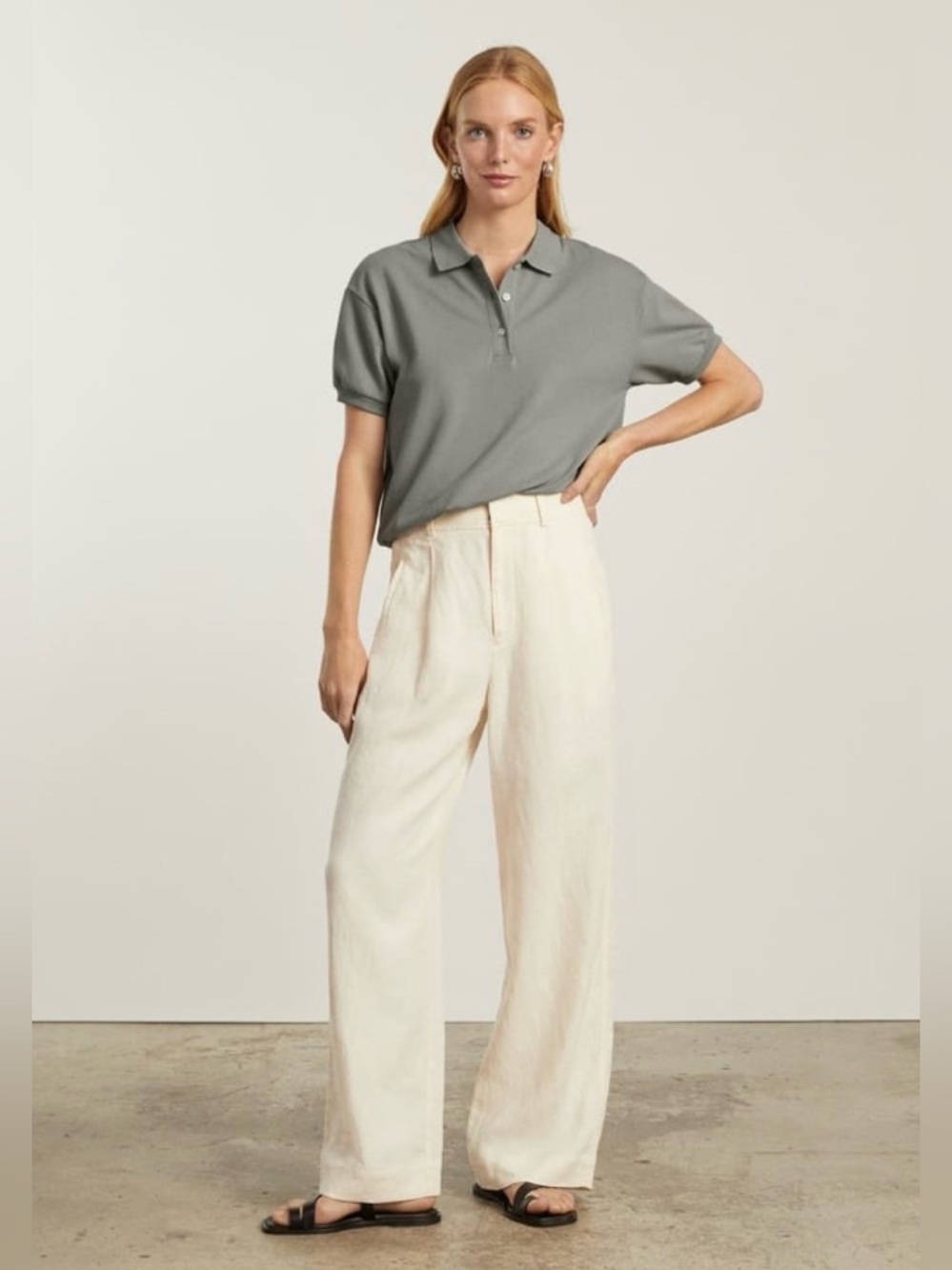 Everlane Organic Cotton Oversized Polo Shirt , size XS - Picture 2 of 11